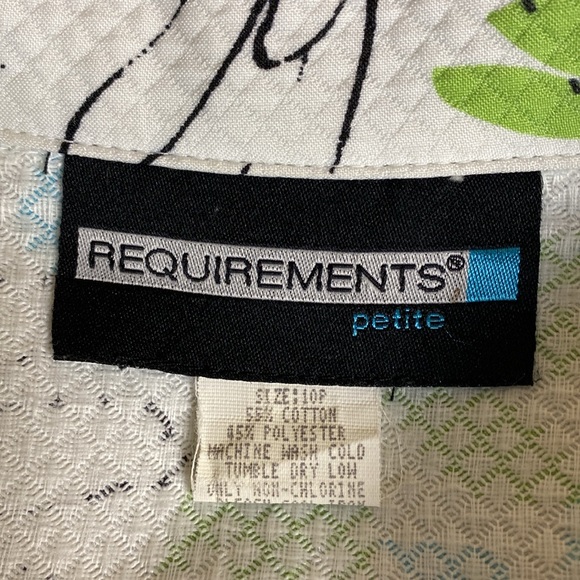 🔷Requirements Spring Floral Long Sleeve Lightweight Zip Up Jacket Size 10P - Picture 6 of 6